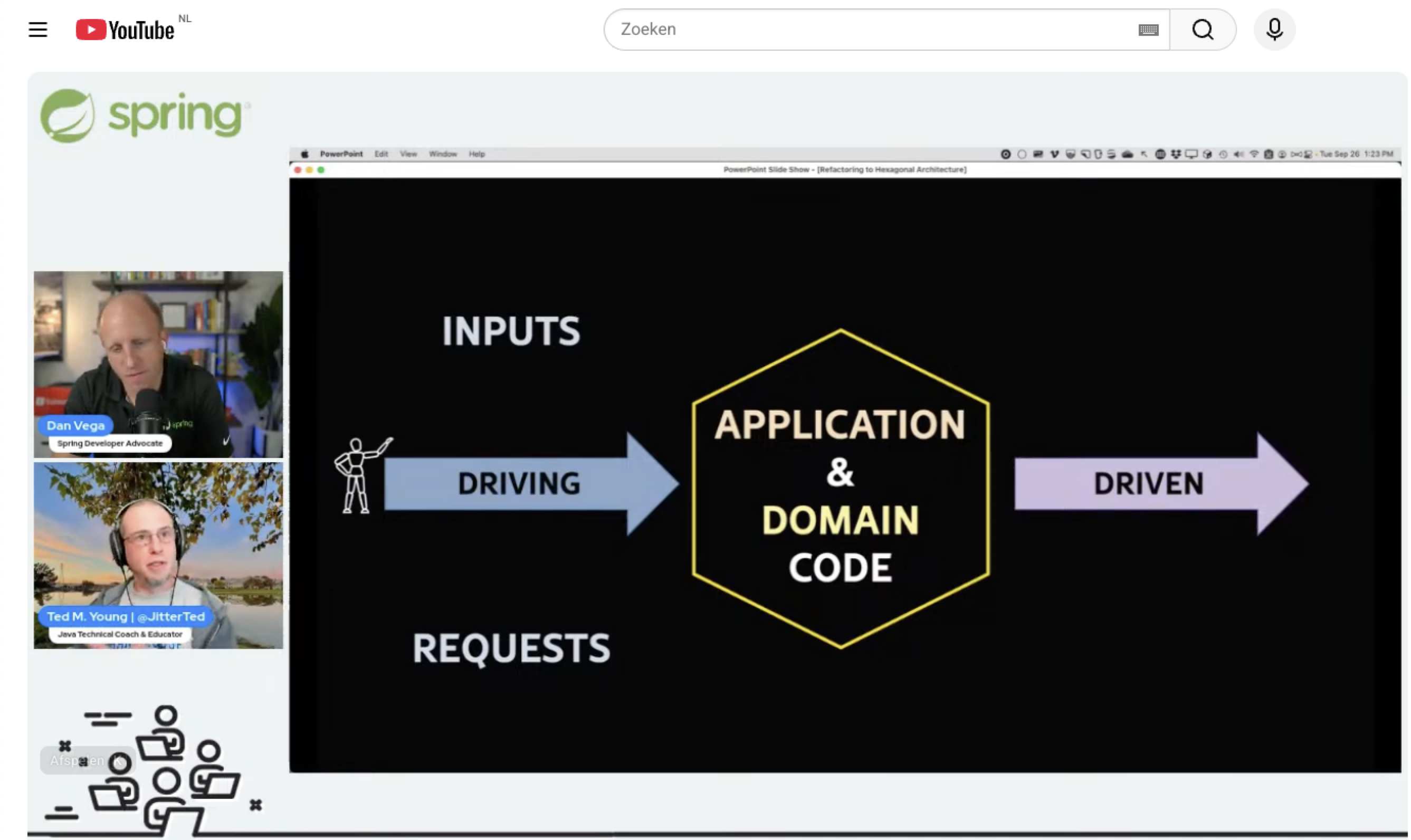 Hexagonal Architecture: Driving (INPUTS) en Driven (OUTPUTS)